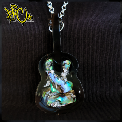 Pāua Guitar Pendant