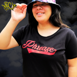 Phreaze Factory Baseball Metallic Red Black Tee