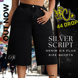 Silver Script Denim 3/4...