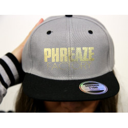 Grey/Black Skinny Metallic 2-Tone Cap